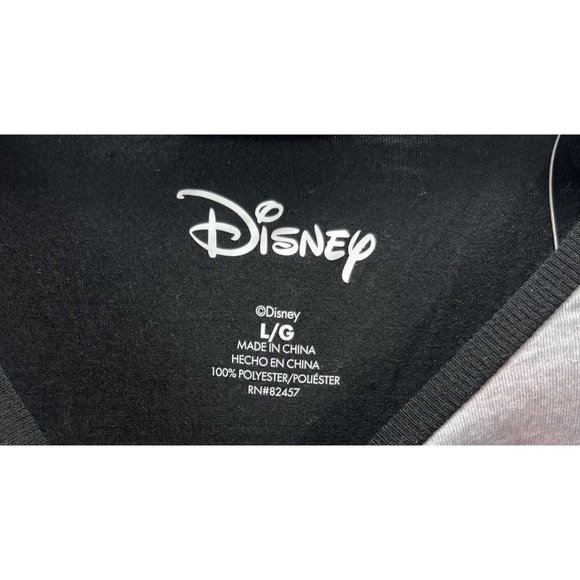 Disney NWT Mickey Pajama Top For Men Sz Large Super Comfy! Color Gray N Black - Picture 8 of 10